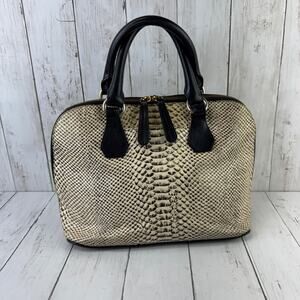 Brahmin Pearl Dogwood Vivian Satchel Dome Leather Shoulder Bag Handbag